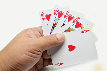 Image showing Playing cards in hand