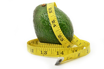 Image showing Avocado and measure tape