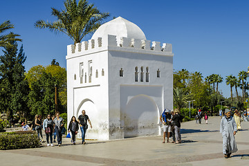 Image showing Kubba Fatima Zohra Next to the Koutoubia Mosque