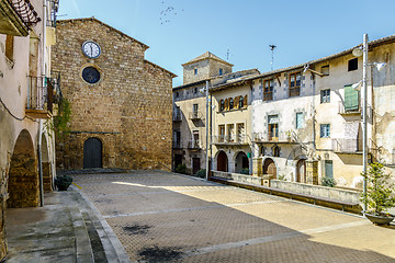 Image showing Plaza de la vila, in Talarn Catalonia Spain