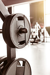 Image showing Abstract blur fitness gym background