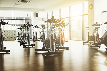 Image showing Abstract blur fitness gym background