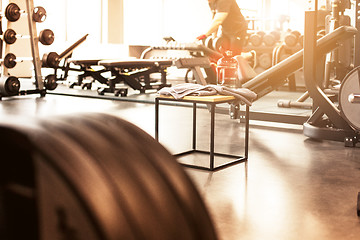 Image showing Abstract blur fitness gym background