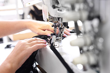 Image showing Factory, sewing room. Production of apparel.