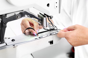 Image showing Sewing. Factory, sewing room.