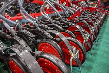 Image showing Closeup photo of an agricultural watering equipment