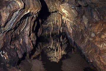 Image showing Underground lake sorrunded by rocks