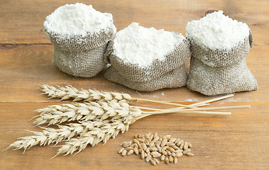 Image showing flour and wheat