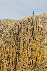 Image showing Man on the edge of the cliff - Iceland