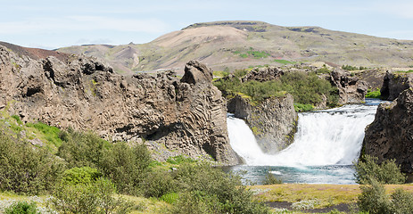 Image showing Close-up view of a water fall