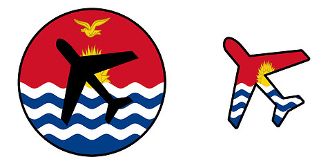 Image showing Nation flag - Airplane isolated - Kiribati