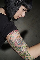 Image showing woman with tattooed arm