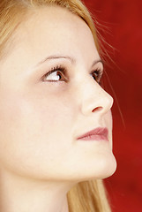 Image showing profile blond woman