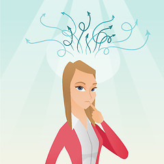 Image showing Businesswoman having business idea.