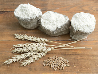 Image showing flour and wheat