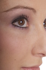 Image showing brown eye open