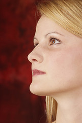 Image showing profile blond woman