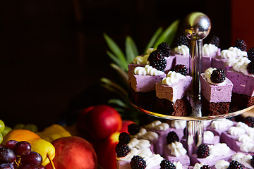 Image showing Cake buffet for a birthday party.