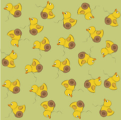 Image showing vector seamless pattern with duck toy
