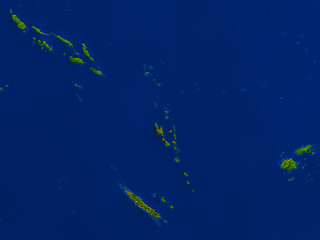 Image showing Vanuatu from space in red