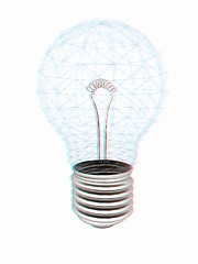 Image showing lamp. 3D illustration. Anaglyph. View with red/cyan glasses to s