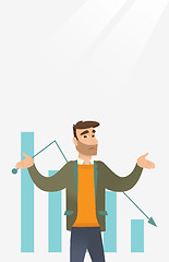 Image showing Bancrupt business man vector illustration.