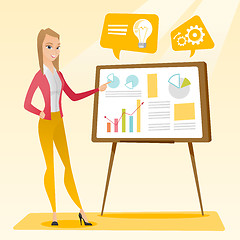 Image showing Business woman giving business presentation.
