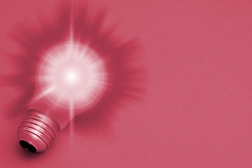 Image showing Background with lit lightbulb