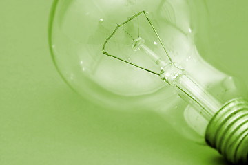 Image showing Background with lit lightbulb