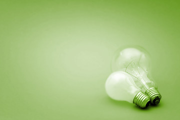 Image showing Background with lit lightbulb