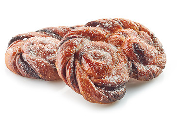 Image showing freshly baked cinnamon pretzels