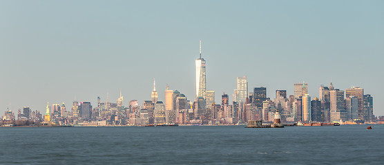 Image showing New York City Manhattan downtown skyline