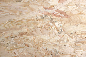 Image showing Smooth pale background of OSB - oriented strand board