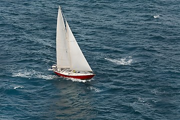 Image showing Sailing boat journey