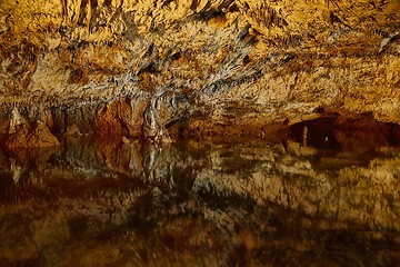 Image showing Limestone Cave with Lake