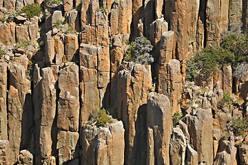 Image showing Rugged coastline cliffs