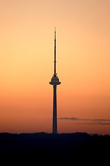 Image showing Tv tower silhouette
