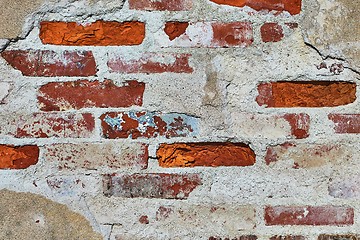 Image showing Brick Wall Closeup