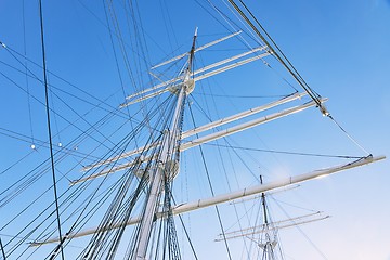 Image showing Sail masts in bright light