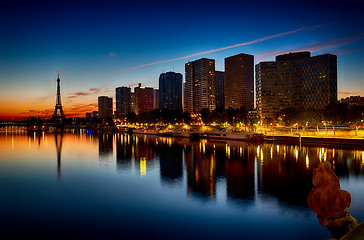 Image showing View on night Paris