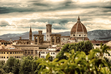 Image showing Florence and mountains