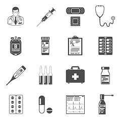Image showing Set medical icons
