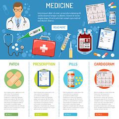 Image showing medical banner and infographics