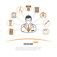 Image showing medicine and healthcare infographics