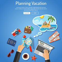 Image showing Planning Vacation Concept