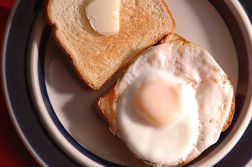 Image showing egg on toast