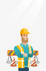 Image showing Confident builder with arms crossed.