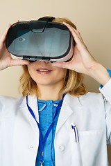 Image showing Doctor in mask virtual reality
