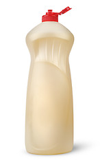 Image showing Open plastic bottle with detergent