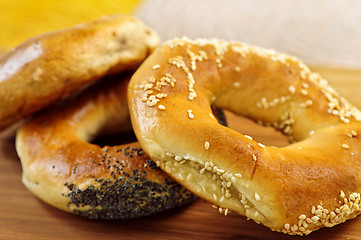 Image showing Fresh bagels